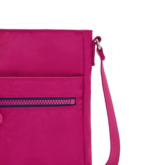 Kipling New Angie Divat Crossbody Táska Rózsaszín Fukszia | HU 1191EB